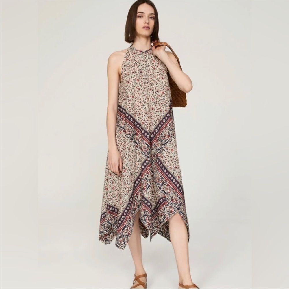 ROSETTA GETTY | Floral Sleeveless Handkerchief Skirt Midi Dress Women’s Size S